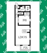 TKレジデンス豊田本町 1LDKの間取り