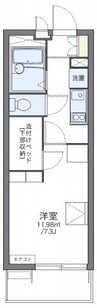 レオパレスレバンテ大生 1Kの間取り