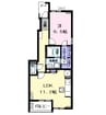 ブローテ 1LDKの間取り