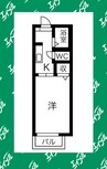 クレベール庄内緑地 1Kの間取り