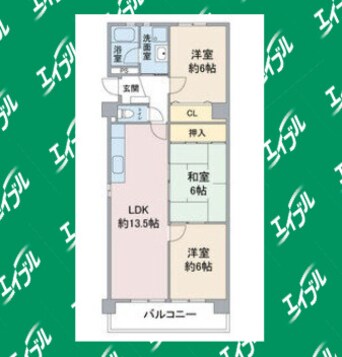 間取図 名古屋市営地下鉄東山線/上社駅 徒歩10分 1階 築34年
