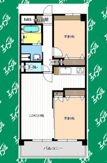 間取図 カーサクラロ