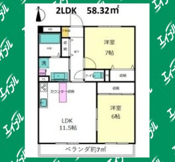 間取図 アネックス森岡Ⅲ