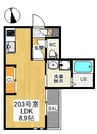 名鉄名古屋本線/桜駅 徒歩6分 2階 築8年 1Rの間取り