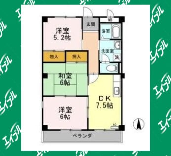 間取り図 名鉄名古屋本線/有松駅 徒歩22分 4階 築31年