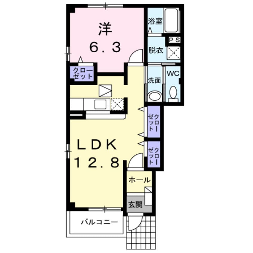 間取図 名鉄名古屋本線/有松駅 徒歩22分 1階 築18年