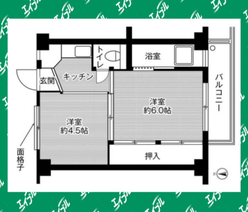 間取図 ビレッジハウス富木島8号棟