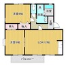 オリオンキク 2LDKの間取り