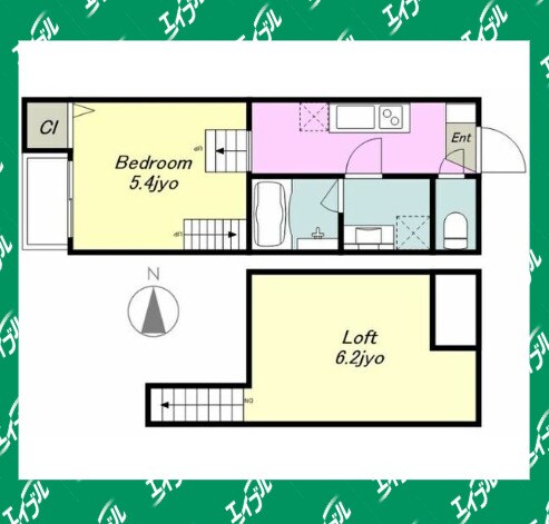 間取り図 名鉄名古屋本線/呼続駅 徒歩6分 2階 築9年