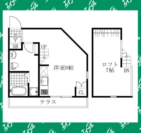 間取り図 名鉄名古屋本線/本星崎駅 徒歩9分 1階 築7年