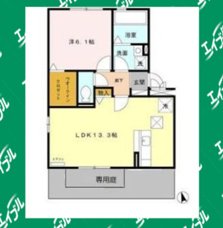 間取図 名鉄河和線/高横須賀駅 徒歩5分 1階 築17年