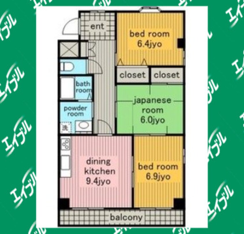 間取図 名鉄瀬戸線/喜多山駅 徒歩29分 3階 築23年
