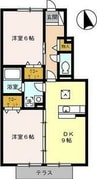 グランディール　A 2DKの間取り
