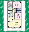 名鉄常滑線・空港線/名和駅 徒歩19分 3階 築21年 2LDKの間取り