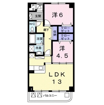 間取図 ヒルズ向イ山