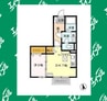 エルコーポ　A 1DKの間取り