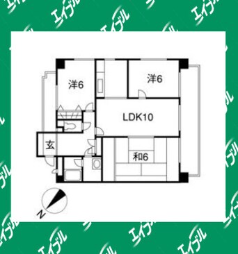 間取図 ランドマーク・一社