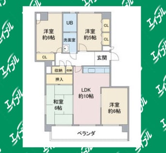 間取図 ランドマーク・一社