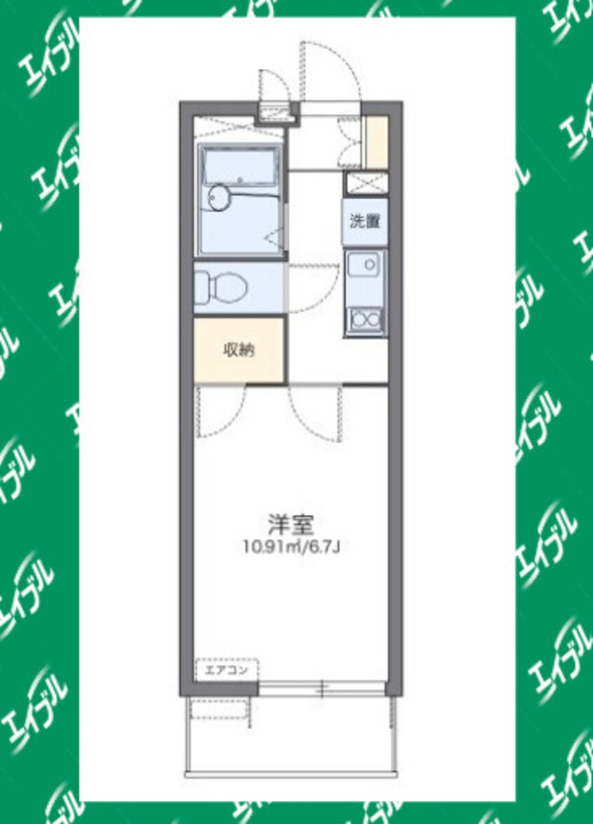 間取図 レオパレス見寿野