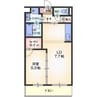 グランドソレイユ 1LDKの間取り