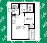 Jack kanseiⅢ 1LDKの間取り