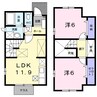 アバンティ・Ｋ　Ｂ 2LDKの間取り