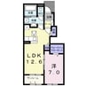 プラシードＢ 1LDKの間取り