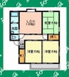 ルーエックⅡ 3DKの間取り