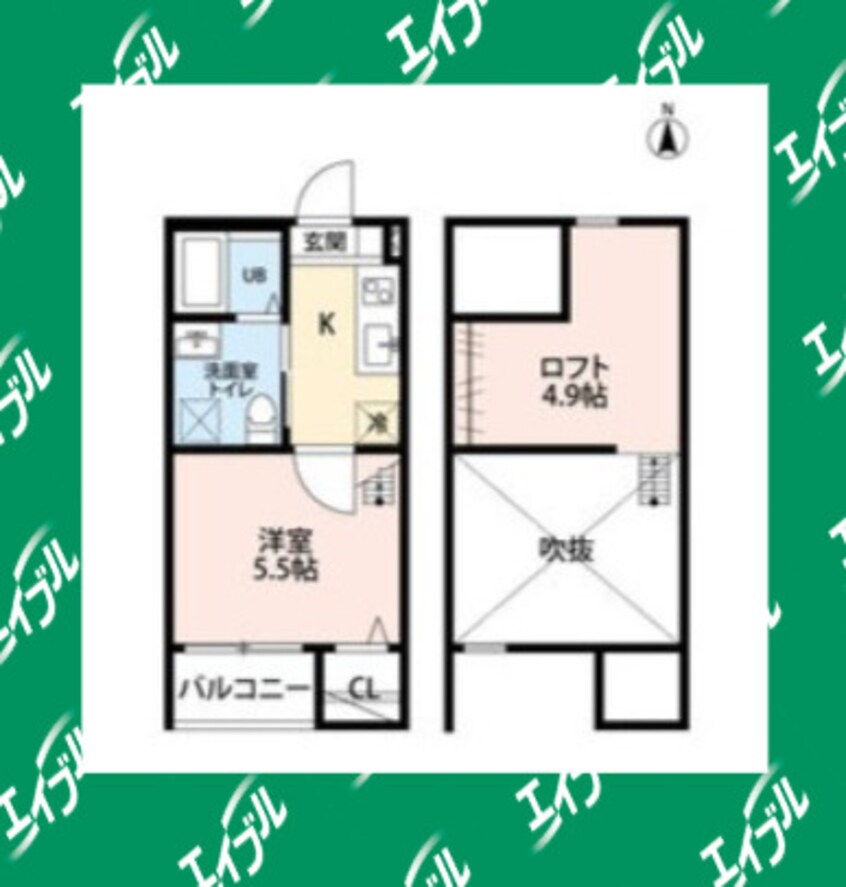 間取図 名古屋市営地下鉄名城線/志賀本通駅 徒歩8分 2階 築9年