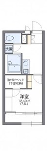 レオパレスさくら 1Kの間取り