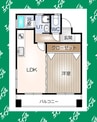 シーズンコート名駅 1LDKの間取り
