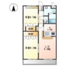コーポ砂田 2LDKの間取り