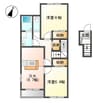 名鉄名古屋本線/中京競馬場前駅 徒歩16分 2階 築16年 2DKの間取り