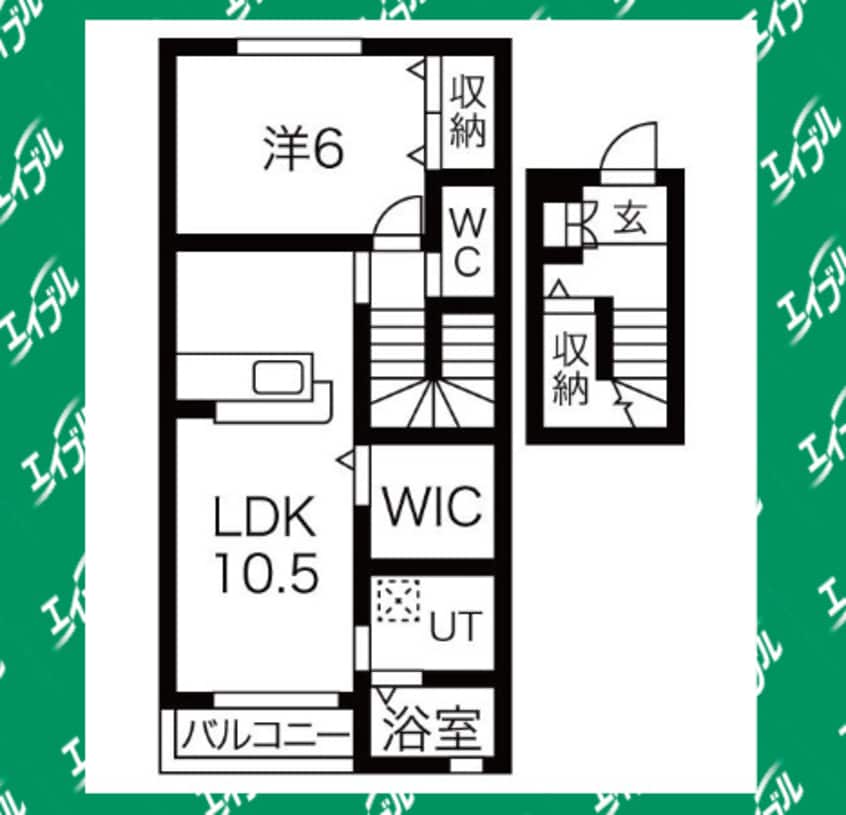 間取図 名鉄常滑線・空港線/太田川駅 徒歩8分 2階 築4年