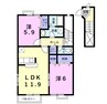 メゾンドラパンⅡ 2LDKの間取り