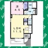 パーシモンⅡ 1LDKの間取り
