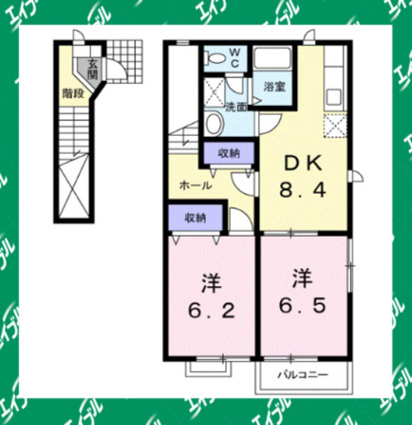 間取図 エントピア名和北Ｃ