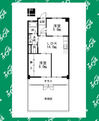 間取図 名古屋市営地下鉄桜通線/神沢駅 徒歩9分 1階 築37年