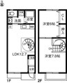 名鉄名古屋本線/鳴海駅 徒歩12分 1-2階 築21年 2LDKの間取り