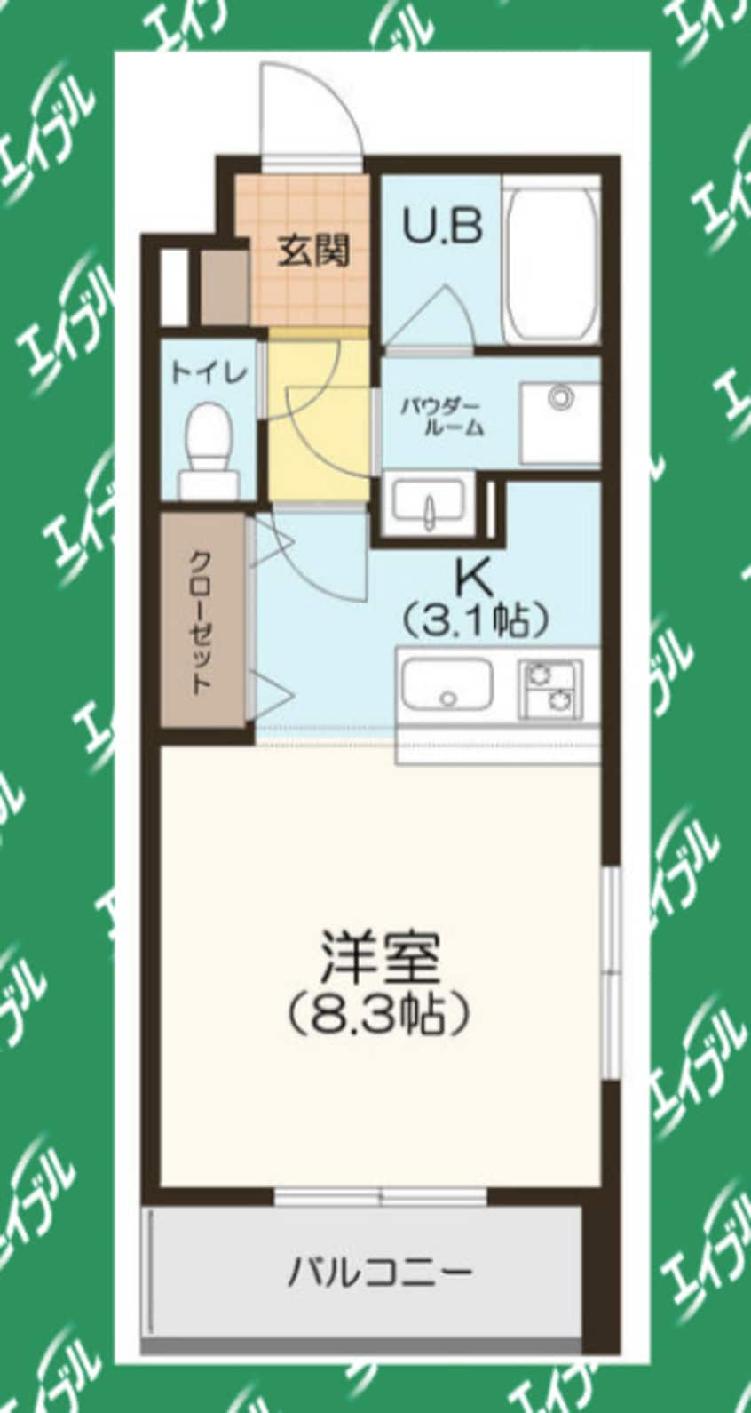 間取図 名古屋市営地下鉄東山線/新栄町駅 徒歩12分 3階 築7年