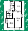 グリーンハイツA 2LDKの間取り