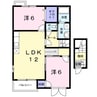 名鉄河和線/八幡新田駅 徒歩6分 2階 築24年 2LDKの間取り