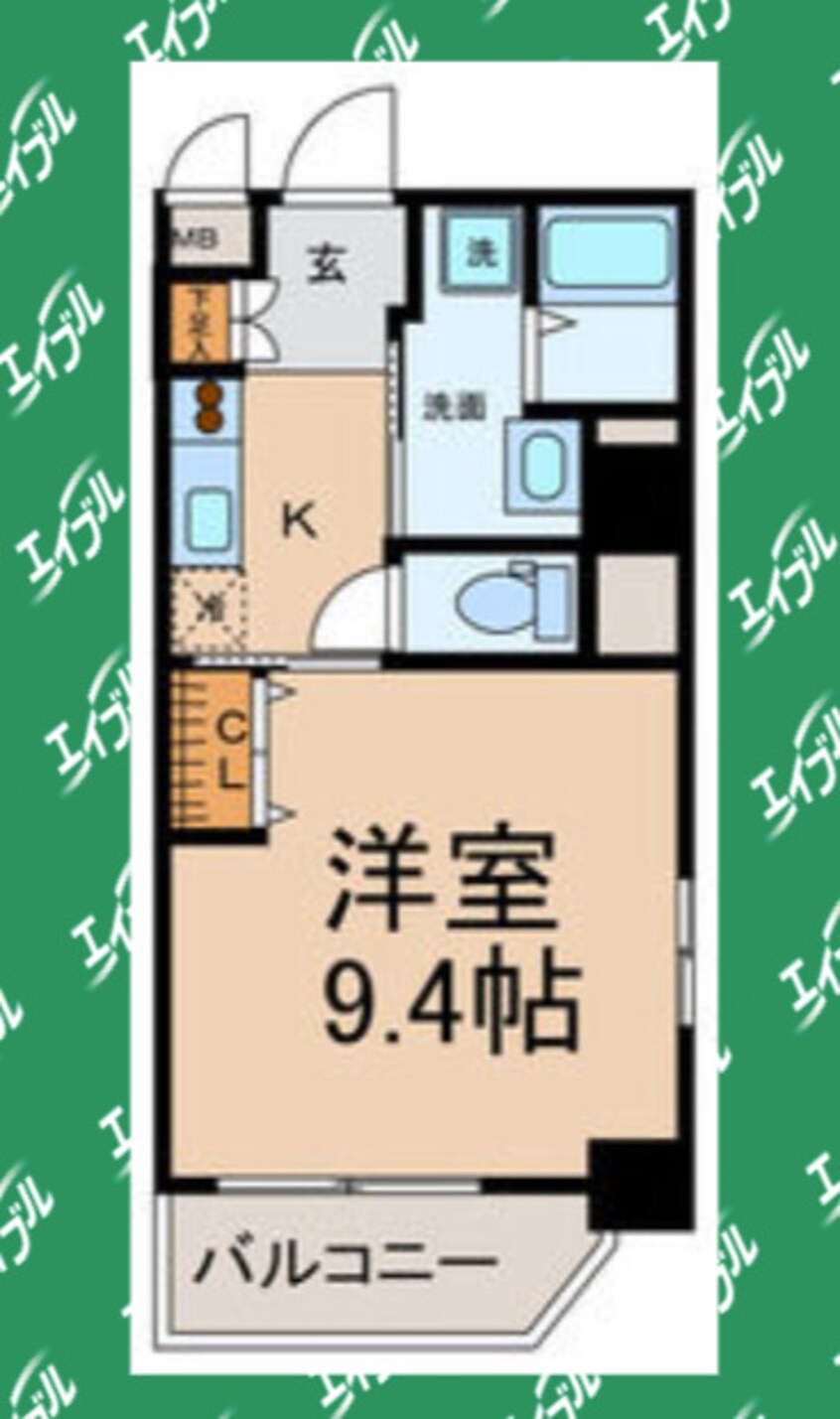 間取図 名鉄名古屋本線/神宮前駅 徒歩13分 9階 築17年