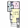 リルシア　Ⅱ 1LDKの間取り