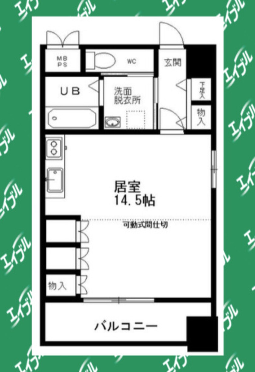 間取図 東海道本線/金山駅 徒歩6分 8階 築21年