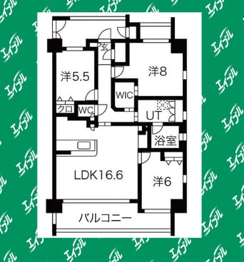 間取図 名鉄名古屋本線/二ツ杁駅 徒歩5分 3階 1年未満