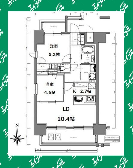 間取り図 S-RESIDENCE亀島駅前blaze