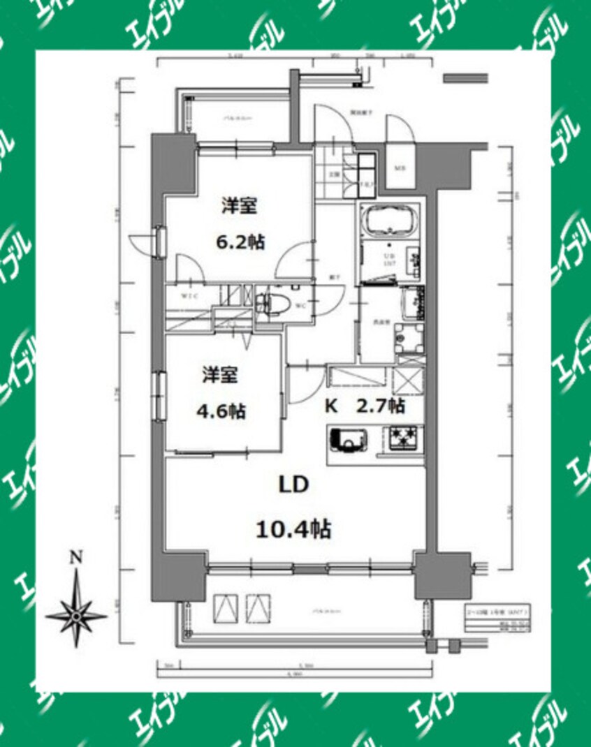 間取図 S-RESIDENCE亀島駅前blaze