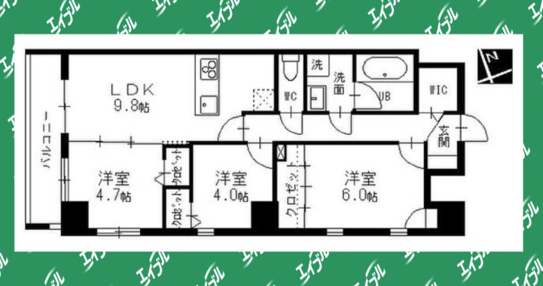 間取り図 RECO東別院