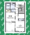 レオネクスト松の富Ⅱ 1LDKの間取り